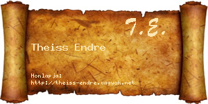 Theiss Endre névjegykártya